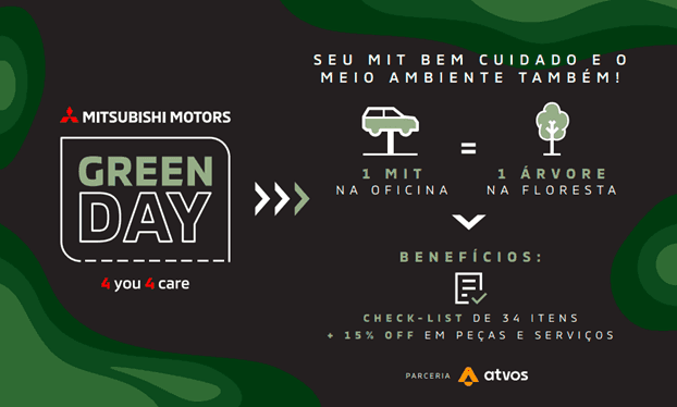 Mitsubishi Motors realiza iniciativa “Green Day” nesta segunda-feira (05), Dia Mundial do Meio Ambiente em concessionárias de todo o Brasil