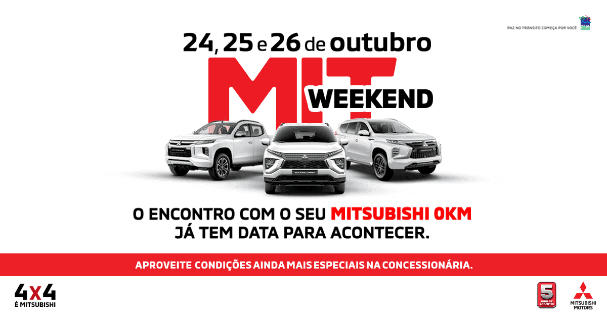 Mitsubishi Motors realiza “MIT Weekend” de 24 a 26 de outubro